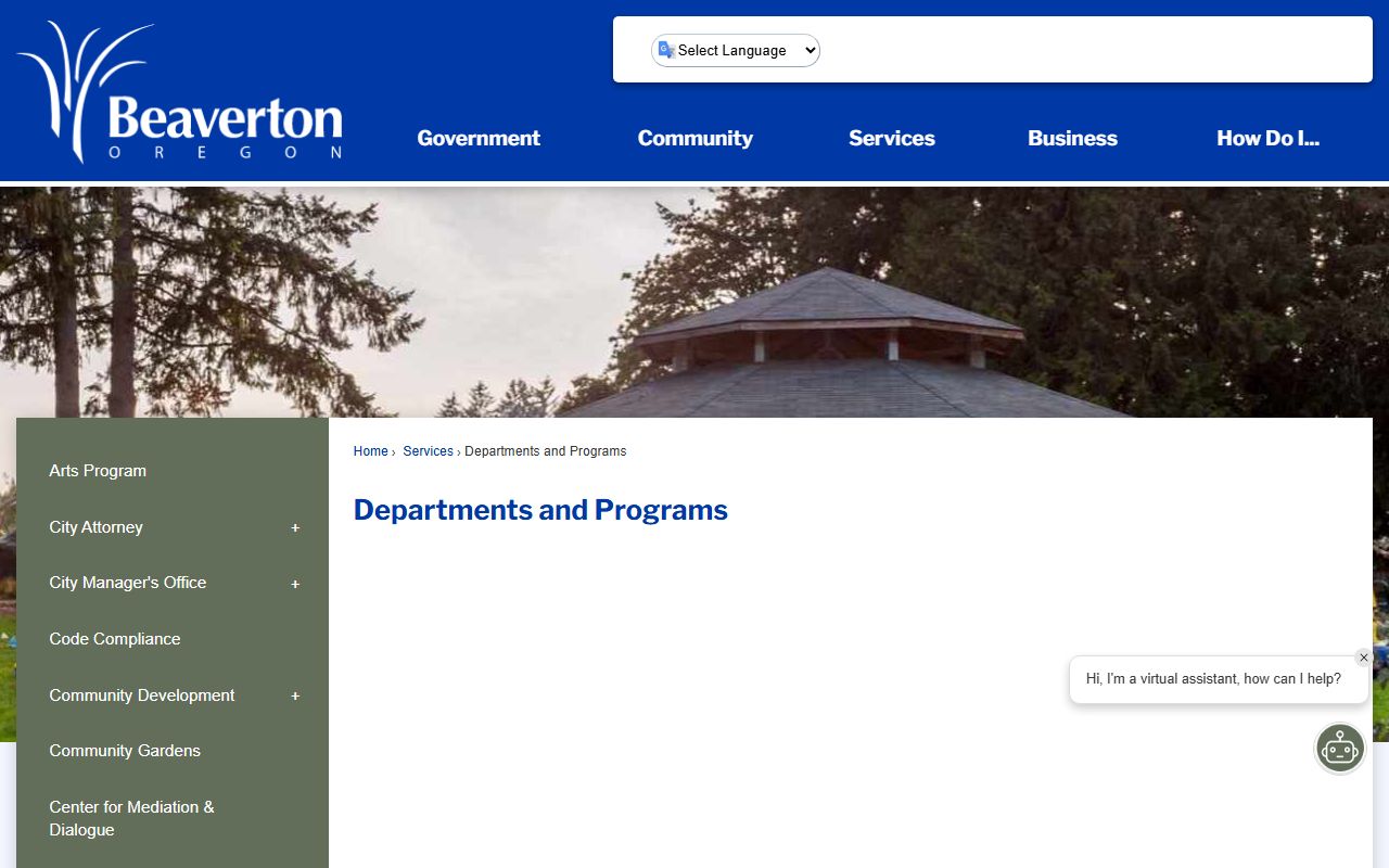 City of Beaverton departments Beaverton bankruptcy records