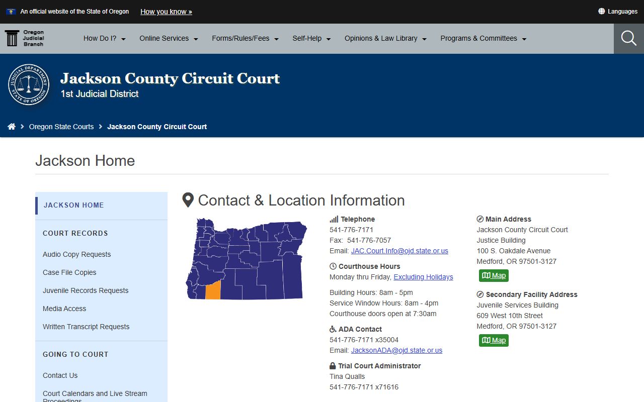 Jackson County Circuit Court Medford bankruptcy records