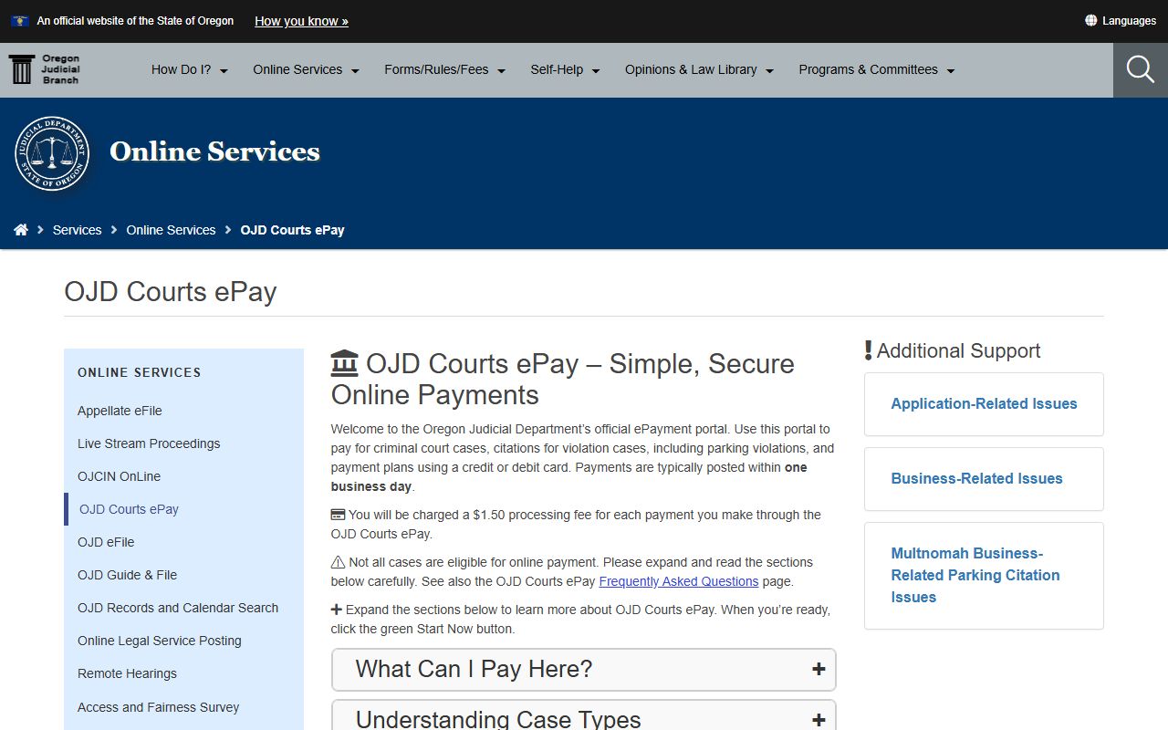 OJD Online Services for Portland bankruptcy records research