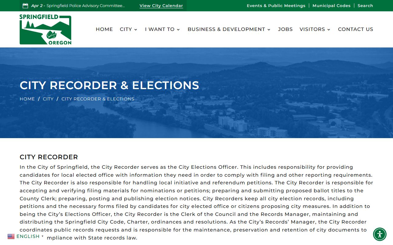 Springfield public records request forms and Springfield bankruptcy records