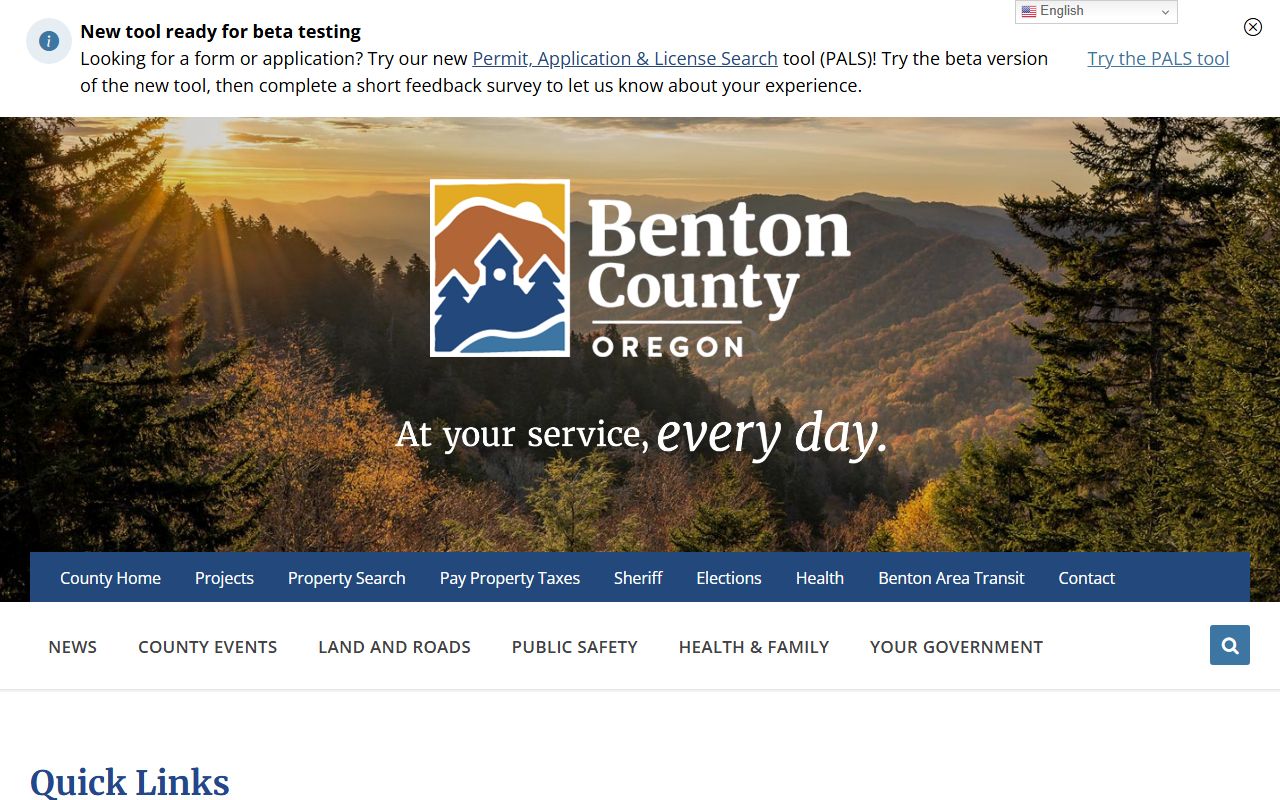 Benton County official website for bankruptcy records and public records