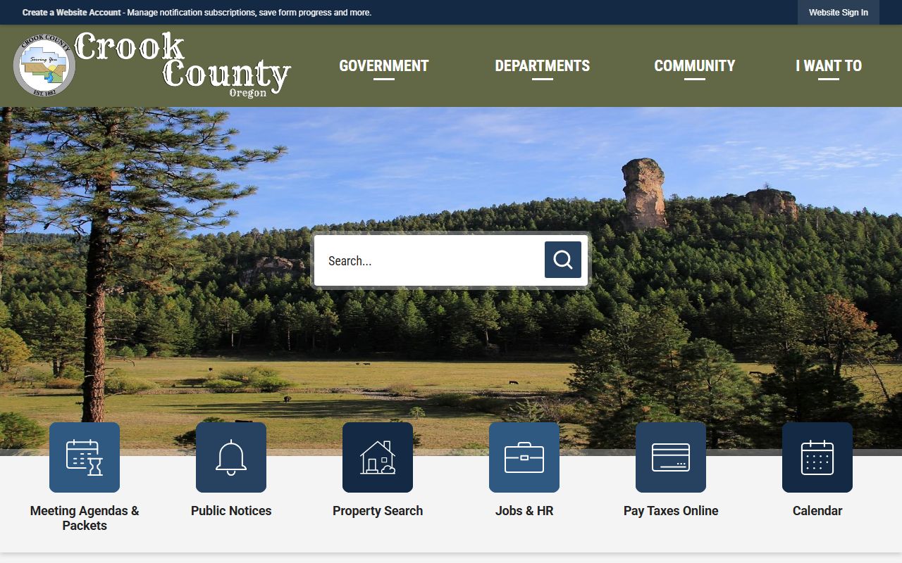 Crook County official website for bankruptcy records information