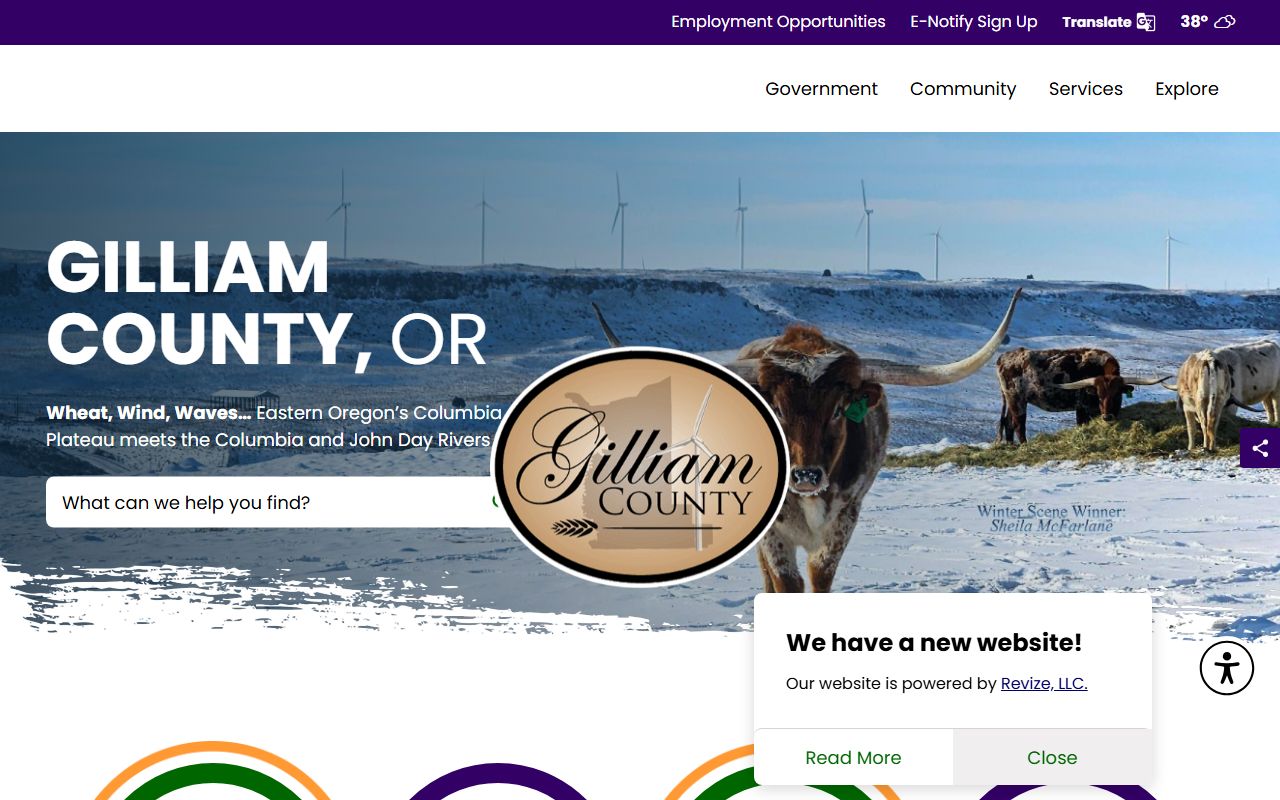 Gilliam County official website for bankruptcy records information