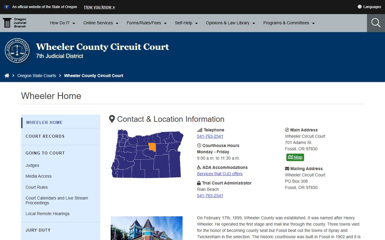 Wheeler County Circuit Court for bankruptcy records access